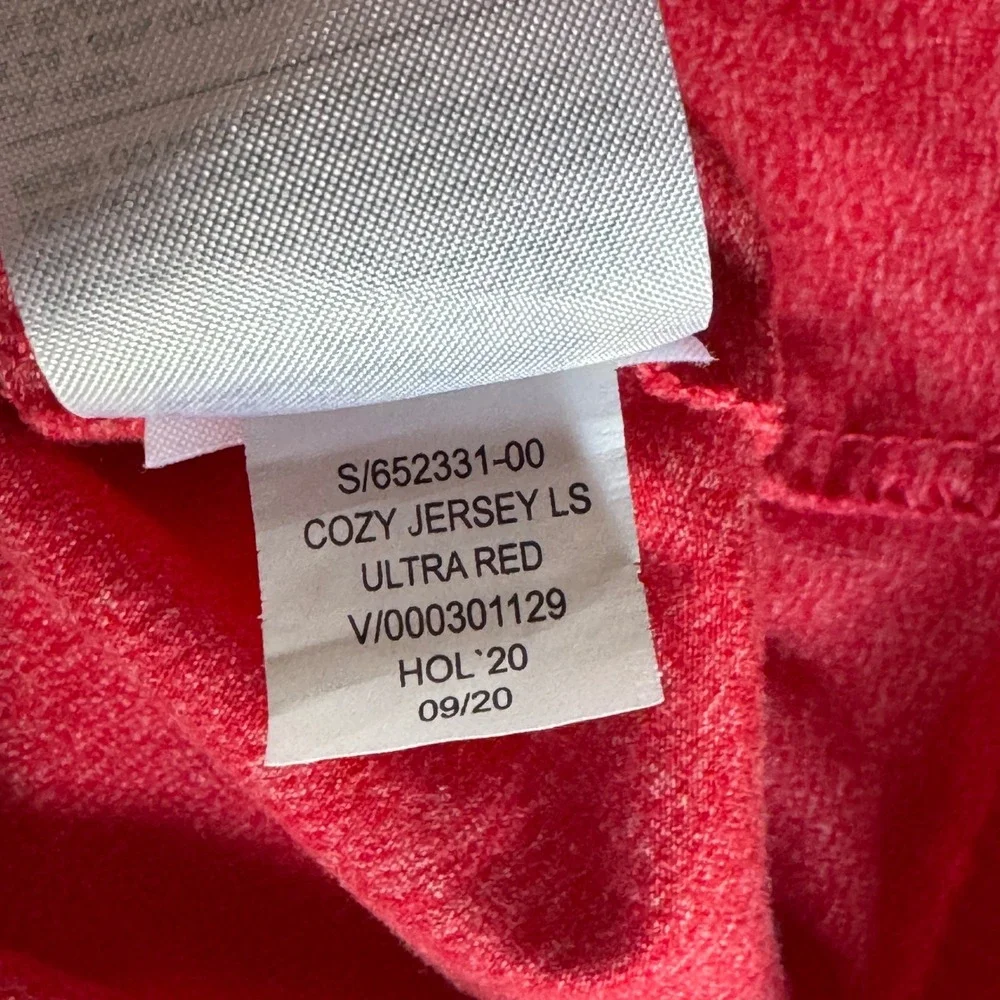 Banana Republic Henley Shirt Mens XL Red Casual Cozy Jersey